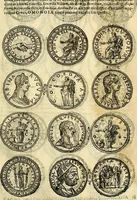 An illustration from Dialoghi di don Antonio Agostini archivescovo di Taracona, intorno alle medaglie, inscrittioni, & altre antichità (1625)