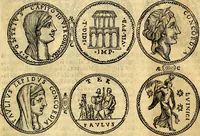 An illustration from Dialoghi di don Antonio Agostini archivescovo di Taracona, intorno alle medaglie, inscrittioni, & altre antichità (1625)
