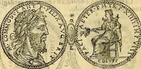 An illustration from Dialoghi di don Antonio Agostini archivescovo di Taracona, intorno alle medaglie, inscrittioni, & altre antichità (1625)