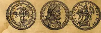 An illustration from Dialoghi di don Antonio Agostini archivescovo di Taracona, intorno alle medaglie, inscrittioni, & altre antichità (1625)