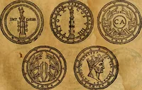 An illustration from Dialoghi di don Antonio Agostini archivescovo di Taracona, intorno alle medaglie, inscrittioni, & altre antichità (1625)