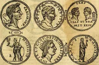 An illustration from Dialoghi di don Antonio Agostini archivescovo di Taracona, intorno alle medaglie, inscrittioni, & altre antichità (1625)