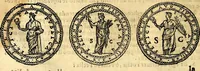An illustration from Dialoghi di don Antonio Agostini archivescovo di Taracona, intorno alle medaglie, inscrittioni, & altre antichità (1625)