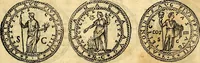 An illustration from Dialoghi di don Antonio Agostini archivescovo di Taracona, intorno alle medaglie, inscrittioni, & altre antichità (1625)