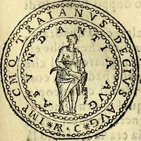An illustration from Dialoghi di don Antonio Agostini archivescovo di Taracona, intorno alle medaglie, inscrittioni, & altre antichità (1625)