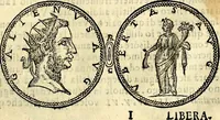 An illustration from Dialoghi di don Antonio Agostini archivescovo di Taracona, intorno alle medaglie, inscrittioni, & altre antichità (1625)