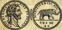 An illustration from Dialoghi di don Antonio Agostini archivescovo di Taracona, intorno alle medaglie, inscrittioni, & altre antichità (1625)