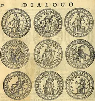 An illustration from Dialoghi di don Antonio Agostini archivescovo di Taracona, intorno alle medaglie, inscrittioni, & altre antichità (1625)