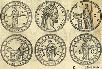 An illustration from Dialoghi di don Antonio Agostini archivescovo di Taracona, intorno alle medaglie, inscrittioni, & altre antichità (1625)