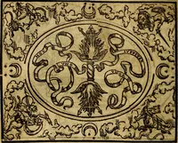 An illustration from Dialogo de las empresas militares, y amorosas, compuesto en lengua italiana, por el illvstre, y reverendissimo señor Paulo Iouio obispo de Nucera . En el qval se tracta de las devisas, armas, motes, o blasones de linages. Con vn razonemiento a esse proposito, del magnifico señot Ludouico Domeniqui. Todo nueuamente traduzido en romance castellano, por Alonso de Vlloa. Anadimos a esto las empresas heroicas, y morales, del señor Gabriel Symeon (1561)