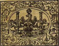An illustration from Dialogo de las empresas militares, y amorosas, compuesto en lengua italiana, por el illvstre, y reverendissimo señor Paulo Iouio obispo de Nucera . En el qval se tracta de las devisas, armas, motes, o blasones de linages. Con vn razonemiento a esse proposito, del magnifico señot Ludouico Domeniqui. Todo nueuamente traduzido en romance castellano, por Alonso de Vlloa. Anadimos a esto las empresas heroicas, y morales, del señor Gabriel Symeon (1561)