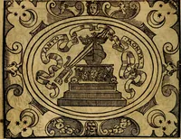 An illustration from Dialogo de las empresas militares, y amorosas, compuesto en lengua italiana, por el illvstre, y reverendissimo señor Paulo Iouio obispo de Nucera . En el qval se tracta de las devisas, armas, motes, o blasones de linages. Con vn razonemiento a esse proposito, del magnifico señot Ludouico Domeniqui. Todo nueuamente traduzido en romance castellano, por Alonso de Vlloa. Anadimos a esto las empresas heroicas, y morales, del señor Gabriel Symeon (1561)