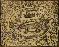 An illustration from Dialogo de las empresas militares, y amorosas, compuesto en lengua italiana, por el illvstre, y reverendissimo señor Paulo Iouio obispo de Nucera . En el qval se tracta de las devisas, armas, motes, o blasones de linages. Con vn razonemiento a esse proposito, del magnifico señot Ludouico Domeniqui. Todo nueuamente traduzido en romance castellano, por Alonso de Vlloa. Anadimos a esto las empresas heroicas, y morales, del señor Gabriel Symeon (1561)