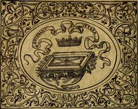 An illustration from Dialogo de las empresas militares, y amorosas, compuesto en lengua italiana, por el illvstre, y reverendissimo señor Paulo Iouio obispo de Nucera . En el qval se tracta de las devisas, armas, motes, o blasones de linages. Con vn razonemiento a esse proposito, del magnifico señot Ludouico Domeniqui. Todo nueuamente traduzido en romance castellano, por Alonso de Vlloa. Anadimos a esto las empresas heroicas, y morales, del señor Gabriel Symeon (1561)