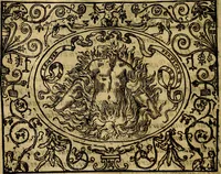 An illustration from Dialogo de las empresas militares, y amorosas, compuesto en lengua italiana, por el illvstre, y reverendissimo señor Paulo Iouio obispo de Nucera . En el qval se tracta de las devisas, armas, motes, o blasones de linages. Con vn razonemiento a esse proposito, del magnifico señot Ludouico Domeniqui. Todo nueuamente traduzido en romance castellano, por Alonso de Vlloa. Anadimos a esto las empresas heroicas, y morales, del señor Gabriel Symeon (1561)