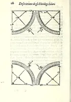 Picture 5 of 28 from Dialogo della descrittione teorica et pratica de gli horologi solari, di Gio: Batt. Vimercato milanese : nella prima parte del quale si dimostrano le vere ragioni di fabricar gli horologi solari à qualunque altezza di polo si voglia, con l'hore comuni & peregrine, cioè l'astronomiche dal mezo giorno, le italiane dal tramontar del sole, le boemiche dal leuar del sole, & l'antiche dette planetarie : co i segni celesti & mesi dell'anno, per ragione speculatiua & del compasso : et nella seconda in qual modo per nuoua pratica si possano sopra di essa speculatiua cauar le sudette ragioni, cõ l'ombre de gli stili da i raggi del sole fatte per qual si voglia superficie retta ò piana, sì mobile quanto immobile, con gran prestezza & facilità, che sarãno giuste, vere & probabili : con dve tavole, vna de capitoli, l'altra delle cose piv notabili (1565), leaf 30