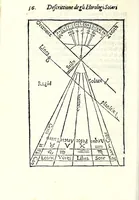 Picture 10 of 28 from Dialogo della descrittione teorica et pratica de gli horologi solari, di Gio: Batt. Vimercato milanese : nella prima parte del quale si dimostrano le vere ragioni di fabricar gli horologi solari à qualunque altezza di polo si voglia, con l'hore comuni & peregrine, cioè l'astronomiche dal mezo giorno, le italiane dal tramontar del sole, le boemiche dal leuar del sole, & l'antiche dette planetarie : co i segni celesti & mesi dell'anno, per ragione speculatiua & del compasso : et nella seconda in qual modo per nuoua pratica si possano sopra di essa speculatiua cauar le sudette ragioni, cõ l'ombre de gli stili da i raggi del sole fatte per qual si voglia superficie retta ò piana, sì mobile quanto immobile, con gran prestezza & facilità, che sarãno giuste, vere & probabili : con dve tavole, vna de capitoli, l'altra delle cose piv notabili (1565), leaf 68