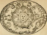An illustration from Dialogo dell'imprese militari et amorose di Monsignor Giouio, vescouo di Nocera : et del S. Gabriel Symeoni fiorentino : con vn ragionamento di M. Lodouico Domenichi, nel medesimo soggetto : con la tauola (1574)