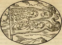 An illustration from Dialogo dell'imprese militari et amorose di Monsignor Giouio, vescouo di Nocera : et del S. Gabriel Symeoni fiorentino : con vn ragionamento di M. Lodouico Domenichi, nel medesimo soggetto : con la tauola (1574)