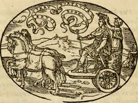 An illustration from Dialogo dell'imprese militari et amorose di Monsignor Giouio, vescouo di Nocera : et del S. Gabriel Symeoni fiorentino : con vn ragionamento di M. Lodouico Domenichi, nel medesimo soggetto : con la tauola (1574)