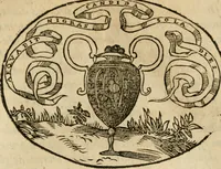 An illustration from Dialogo dell'imprese militari et amorose di Monsignor Giouio, vescouo di Nocera : et del S. Gabriel Symeoni fiorentino : con vn ragionamento di M. Lodouico Domenichi, nel medesimo soggetto : con la tauola (1574)