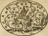 An illustration from Dialogo dell'imprese militari et amorose di Monsignor Giouio, vescouo di Nocera : et del S. Gabriel Symeoni fiorentino : con vn ragionamento di M. Lodouico Domenichi, nel medesimo soggetto : con la tauola (1574)