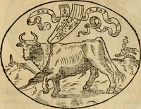 An illustration from Dialogo dell'imprese militari et amorose di Monsignor Giouio, vescouo di Nocera : et del S. Gabriel Symeoni fiorentino : con vn ragionamento di M. Lodouico Domenichi, nel medesimo soggetto : con la tauola (1574)
