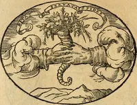 An illustration from Dialogo dell'imprese militari et amorose di Monsignor Giouio, vescouo di Nocera : et del S. Gabriel Symeoni fiorentino : con vn ragionamento di M. Lodouico Domenichi, nel medesimo soggetto : con la tauola (1574)