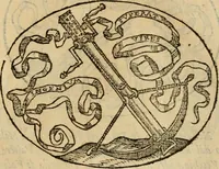 An illustration from Dialogo dell'imprese militari et amorose di Monsignor Giouio, vescouo di Nocera : et del S. Gabriel Symeoni fiorentino : con vn ragionamento di M. Lodouico Domenichi, nel medesimo soggetto : con la tauola (1574)