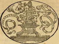 An illustration from Dialogo dell'imprese militari et amorose di Monsignor Giouio, vescouo di Nocera : et del S. Gabriel Symeoni fiorentino : con vn ragionamento di M. Lodouico Domenichi, nel medesimo soggetto : con la tauola (1574)