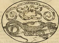 An illustration from Dialogo dell'imprese militari et amorose di Monsignor Giouio, vescouo di Nocera : et del S. Gabriel Symeoni fiorentino : con vn ragionamento di M. Lodouico Domenichi, nel medesimo soggetto : con la tauola (1574)
