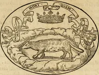 An illustration from Dialogo dell'imprese militari et amorose di Monsignor Giouio, vescouo di Nocera : et del S. Gabriel Symeoni fiorentino : con vn ragionamento di M. Lodouico Domenichi, nel medesimo soggetto : con la tauola (1574)
