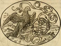 An illustration from Dialogo dell'imprese militari et amorose di Monsignor Giouio, vescouo di Nocera : et del S. Gabriel Symeoni fiorentino : con vn ragionamento di M. Lodouico Domenichi, nel medesimo soggetto : con la tauola (1574)