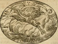 An illustration from Dialogo dell'imprese militari et amorose di Monsignor Giouio, vescouo di Nocera : et del S. Gabriel Symeoni fiorentino : con vn ragionamento di M. Lodouico Domenichi, nel medesimo soggetto : con la tauola (1574)