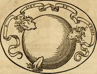 An illustration from Dialogo dell'imprese militari et amorose di Monsignor Giouio, vescouo di Nocera : et del S. Gabriel Symeoni fiorentino : con vn ragionamento di M. Lodouico Domenichi, nel medesimo soggetto : con la tauola (1574)