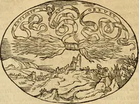 An illustration from Dialogo dell'imprese militari et amorose di Monsignor Giouio, vescouo di Nocera : et del S. Gabriel Symeoni fiorentino : con vn ragionamento di M. Lodouico Domenichi, nel medesimo soggetto : con la tauola (1574)