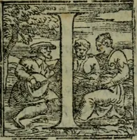 An illustration from Dialogo di M. Lodovico Dolce della institution delle donne : da lui stesso in questa quarta impressione riueduto, e di piu utili cose ampliato, & con la tauola delle cose piu degne di memoria (1560)