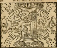 An illustration from Dialogue des devises d'armes et d'amovrs du S. Pavlo Iovio : avec un discours M. Loys Dominique sur le mesme subiet (1561)