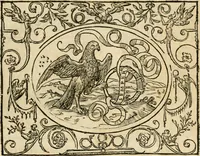 An illustration from Dialogue des devises d'armes et d'amovrs du S. Pavlo Iovio : avec un discours M. Loys Dominique sur le mesme subiet (1561)