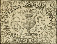 An illustration from Dialogue des devises d'armes et d'amovrs du S. Pavlo Iovio : avec un discours M. Loys Dominique sur le mesme subiet (1561)