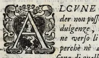 An illustration from Diario sacro e guida perpetua per visitare le chiese della città di Firenze, e suoi sobborghi in tutt' i giorni dell' anno, e per sapere le feste, che vi si celebrano, l' indulgenze perpetue che vi s' accquistano, e gl' esercizj di devozione, e pietà che vi si fanno : con una notizia de' corpi, e reliquie di santi, che in esse chiese si conservano, ed un catalogo de SS. e BB. che in essa città fiorirono, ed altre particolarità (1700)