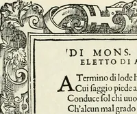 An illustration from Di Battista Pittoni pittore vicentino Imprese di diversi prencipi, dvchi, signori, e d'altri personaggi et hvomini letterati et illvstri : con alcune stanze del Dolce che dichiarano i motti di esse imprese (1562)