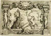 An illustration from Di Battista Pittoni pittore vicentino Imprese di diversi prencipi, dvchi, signori, e d'altri personaggi et hvomini letterati et illvstri : con alcune stanze del Dolce che dichiarano i motti di esse imprese (1562)