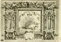 An illustration from Di Battista Pittoni pittore vicentino Imprese di diversi prencipi, dvchi, signori, e d'altri personaggi et hvomini letterati et illvstri : con alcune stanze del Dolce che dichiarano i motti di esse imprese (1562)