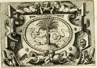 An illustration from Di Battista Pittoni pittore vicentino Imprese di diversi prencipi, dvchi, signori, e d'altri personaggi et hvomini letterati et illvstri : con alcune stanze del Dolce che dichiarano i motti di esse imprese (1562)