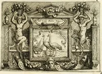 An illustration from Di Battista Pittoni pittore vicentino Imprese di diversi prencipi, dvchi, signori, e d'altri personaggi et hvomini letterati et illvstri : con alcune stanze del Dolce che dichiarano i motti di esse imprese (1562)