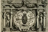 An illustration from Di Battista Pittoni pittore vicentino Imprese di diuersi prencipi, duchi, signori, e d’altri personaggi et huomini letterati et illustri : con alcune stanze del Dolce che dichiarano i motti di esse imprese. (1562)