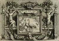 An illustration from Di Battista Pittoni pittore vicentino Imprese di diuersi prencipi, duchi, signori, e d’altri personaggi et huomini letterati et illustri : con alcune stanze del Dolce che dichiarano i motti di esse imprese. (1562)