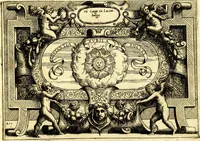 An illustration from Di Battista Pittoni pittore vicentino ano. M.D.LXVIII Impresse di diversi prencipi, dvchi, signori, e d'altri personaggi et hvomini letterati et illvstri. Con priuillegio di Venetia per anni XV. Con alcune stanze del Dolce che dichiarano i motti di esse imprese (1562)