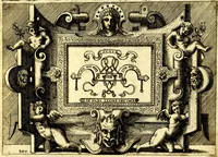An illustration from Di Battista Pittoni pittore vicentino ano. M.D.LXVIII Impresse di diversi prencipi, dvchi, signori, e d'altri personaggi et hvomini letterati et illvstri. Con priuillegio di Venetia per anni XV. Con alcune stanze del Dolce che dichiarano i motti di esse imprese (1562)